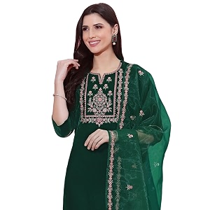 SIRIL Womens Velvet Embroidery Straight Kurta Pant