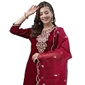 SIRIL Women39s Velvet Embroidery Straight Kurta Pant