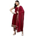 SIRIL Women39s Velvet Solid Straight Kurta Set
