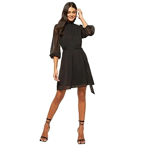 SIRIL Womens A-Line Western Chiffon Mini Dresses