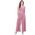 SIRIL Co ord Set for Women Stylish, 2 Piece Co-Ord Set, Pink Coords Set for Women (358TK7038-XL_Pink)