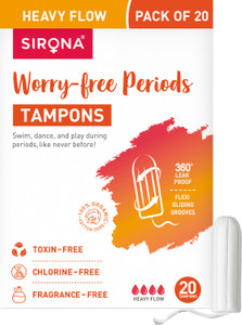 sirona fda approved non applicator tampons for heavy flow tampons pack of 20