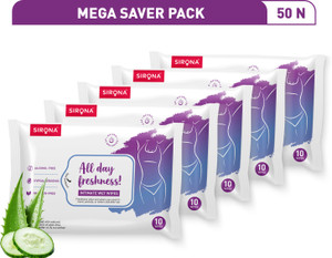 sirona intimate wet wipes 50 wipes - 5 pack intimate wipes