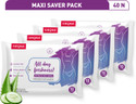 SIRONA pH Balanced Intimate Wet Wipes for Men & Women Intimate Wipes (40 Sheets, Pack of 4)