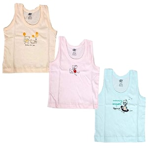 regular fit vest for boys baniyanvest for kids printed multicolor cotton blend -kid61pack of 3