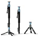 SIRUI 74.8"/189cm Aluminum Camera Monopod with Feet, Removable Base
