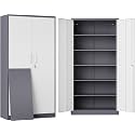 SISESOL 6 Tier Storage Cabinet with Doors and Shelves,71" Tall Metal Storage Cabinet with Lock Door Adjustable Shelf, Steel Lockers for Office, Home,School,Kitchen,Garage Tool Utility Cabinet