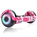 SISIGAD Scooters for Kids Ages 7-12, with Built-in Bluetooth Speaker and 6.5" Colorful Lights Wheels, Safety Certified Self Balancing Scooter