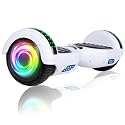 SISIGAD Scooters for Kids Ages 7-12, with Built-in Bluetooth Speaker and 6.5" Colorful Lights Wheels, Safety Certified Self Balancing Scooter