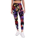 sissycos Women's 80s Leggings Neon Artistic Splash Printed Pants