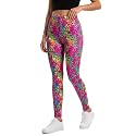 sissycos Women's 80s Leggings Neon Artistic Splash Printed Pants