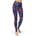sissycos Women's 80s Leggings Neon Artistic Splash Printed Pants