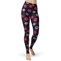 sissycos Women's 80s Leggings Neon Artistic Splash Printed Pants