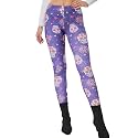 sissycos Women's 80s Leggings Neon Artistic Splash Printed Pants