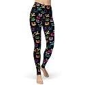 sissycos Women's 80s Leggings Neon Artistic Splash Printed Pants