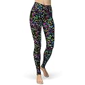 sissycos Women's 80s Leggings Neon Artistic Splash Printed Pants
