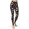 sissycos Women's 80s Leggings Neon Artistic Splash Printed Pants