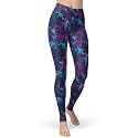 sissycos Women's 80s Leggings Neon Artistic Splash Printed Pants