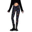 sissycos Women's Christmas Halloween Crossover Leggings High Waisted