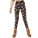 sissycos Women's Christmas Halloween Crossover Leggings High Waisted