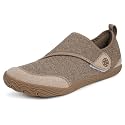 Sisttke Diabetic Shoes for Women Men Adjustable Wide Width Orthopedic House Slippers Arch Support Walking Shoes for Arthritis Edema Plantar Fasciitis Swollen Feet Elderly Indoor Outdoor Brown