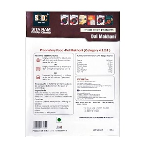 sita ram diwan chand ready to eat pack of 3 dal makhani chole without onion garlic chole with onion  no preservatives  no artificial flavors  100 natural ingredients amp vegetarian  tasty snacks
