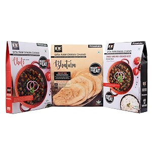 sita ram diwan chand ready to eat chole  bhature  chole rice 300 gram each  hygienic  no preservatives  no artificial flavors  100 natural ingredients amp vegetarian  tasty snacks  pack of 3