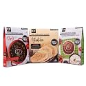 Sita Ram Diwan Chand Ready To Eat Chole+ Bhature + Dal Makhani &amp; Rice|Instant Meal,Natural Ingredients Vegetarian,Tasty Snacks (Pack Of 3,Chole 300Gm,Bhature 4 Pcs,Dal Makhani Rice 380Gm)