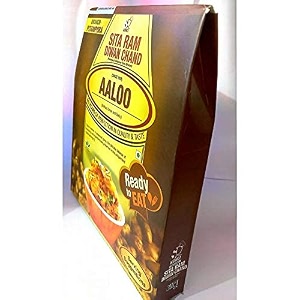 sita ram diwan chand ready to eat special aaloo without onion amp garlic cooked aloo 300 gram each  quick and delicious potato food instant meals pack of 3