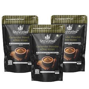 sitavatika natural dhaniya powder 300gm no added colours and chemical with authentic indian taste coriander powder pack of 3 x100gm