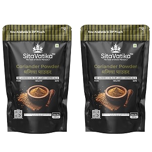 sitavatika natural dhaniya powder 400gm no added colours and chemicals with rich nutty flavor nutritional and healthy spices coriander powder pack of 2 x 200gm