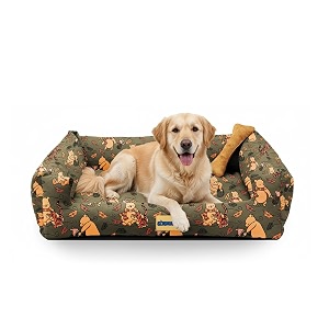 sitsnooze small dog bed up to 5kg for shih tzu pomeranian chihuahua puppies - plush soft washable bed orthopedic cushion indoor waterproof anti-slip bottom pet mattress print 2 s