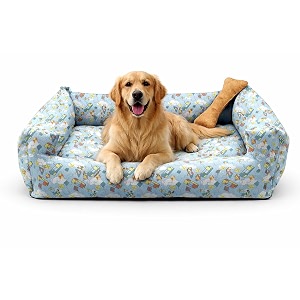 sitsnooze small dog bed up to 5kg for shih tzu pomeranian chihuahua puppies - plush soft washable bed orthopedic cushion indoor waterproof anti-slip bottom pet mattress print 6 s