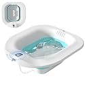 Sitz Bath Tub for Adults, Electric Sitz Bath Tub for Fissure, Automatic Flushing Sitz Bath for Toilet Seat, Foldable Sitz Bath for Post Delivery, Hemorrhoids and Postpartum Care (Green)