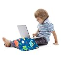 Sivio Cotton Weighted Lap Blanket, 20"x30" 3 lbs, Blue Dinosaur