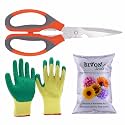 SIVON Gardening Tools Kit-3 Pcs (Garden Scissor, Gardening Gloves Green, Flower Seeds Packet) | Durable Gardening Tools | Home Gardening Tool Kit | Terrace Gardening Accessories