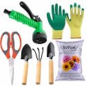 SIVON Gardening Tools Kit-7 Pcs (Cultivator, Big Trowel, Small Trowel, Garden Scissor, Gardening Gloves Green, Water Spray Gun, Flower Seeds Packet) | Durable Gardening Tools