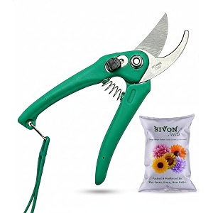 sivon heavy duty pruner cutter for home garden  pruning cutter for plants with steel blades amp teflon coating blade tree trimmers wood branch trimmer grass cutting scissors