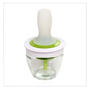 sixfire chef39s basting with oil brush set with thick glass docking bowl and silicon oil brush for cooking barbeque baking and grilling and silicon oil brush bowlampsilicon oil brush