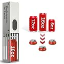 SIXRARI Electric Can Crusher – Heavy Duty Automatic Wall Mounted Can Smasher for Recycling 12oz & 16oz Aluminum Soda, Seltzer, Beer Cans & Plastic Bottles (Silver)