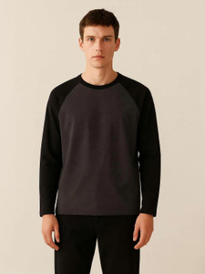 SIXTEENLINES Solid Men Round Neck Grey T-Shirt