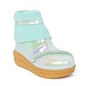 Freeplay Girls Winter Boots with Fur Collar | Stylish Slip-On Ankle Boots with Cushioned Sole | Warm & Comfortable Casual Shoes for Kids Girls (Pink, Black, White, Beige, Blue)