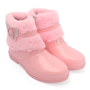 siya freeplay girls winter fur boots  stylish shiny ankle boots for kids  soft warm casual fashion boots for girls