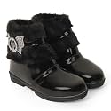 SIYA Freeplay Girls Winter Fur Boots | Stylish Shiny Ankle Boots for Kids | Soft Warm Casual Fashion Boots for Girls