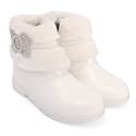 SIYA Freeplay Girls Winter Fur Boots | Stylish Shiny Ankle Boots for Kids | Soft Warm Casual Fashion Boots for Girls