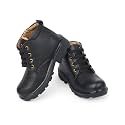 SIYA Freeplay Kids Stylish Lace-Up Ankle Boots for Boys & Girls | Side Zipper Casual Boots | Comfortable Anti-Slip Winter Boots for Kids