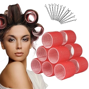 siyaa hair rollers12 pack self grip hair curlersrollers for hairsalon hairdressing curlers for women amp girls hairstyle jumbo