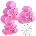 SIYAA Jumbo Hair Curlers Rollers with Clips, 30Pcs Big Rollers for Hair Set 6.3cm 4.3cm 3.7cm Self Grip Hair Roller for Long Medium Short Thick Hair Bangs Volume, Salon Hair Dressing DIY Hair Roller