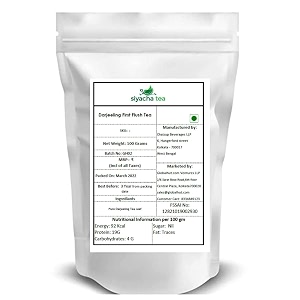 siyacha tea darjeeling black tea 100 grams 2026 fresh first flush leaf sftgfop 1 clonal loose leaves healthy beverage single origin chai patti makes 50 cups chai