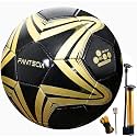 Size 5 Soccer Ball, Official Size & Weight for Training, Unique Appearance-Convenient Pump Included